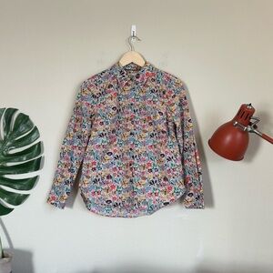 Boden Flower Print Button Down Shirt
